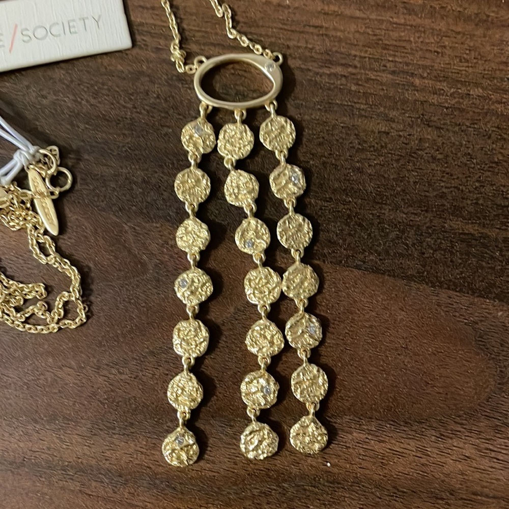 NWT Sole Society Disc Chain Pendant Necklace - Picture 3 of 5